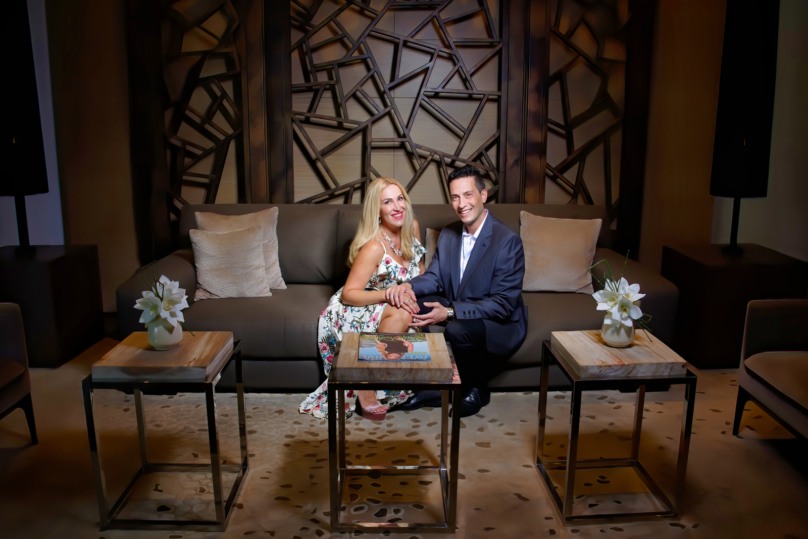 Hotel Lobby Photoshoot of a couple